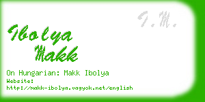 ibolya makk business card